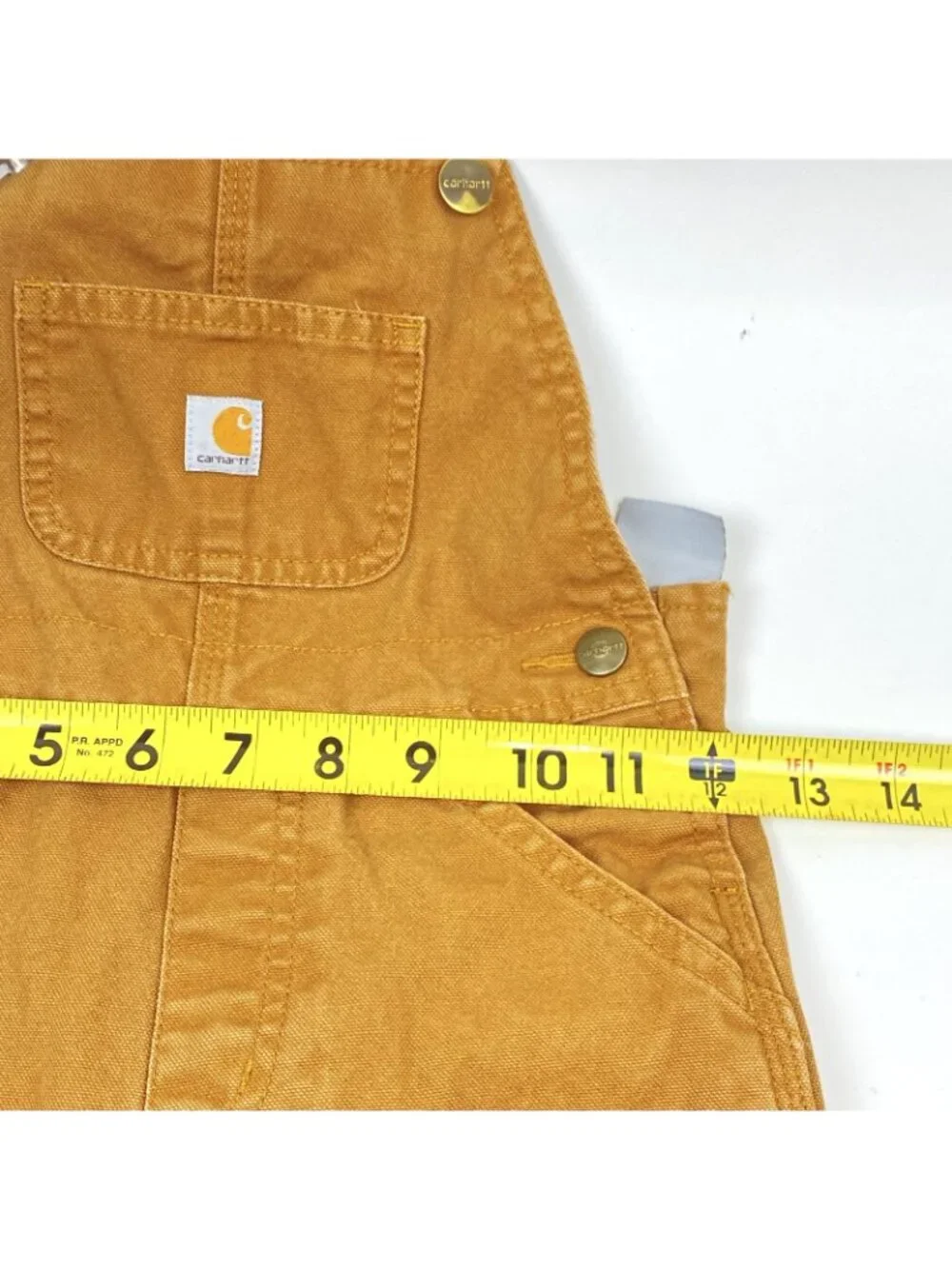 Carhartt Toddler Bib Overalls 4T Brown Duck Canvas Flannel Lined Double Knee